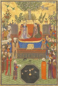 BAYSUNGHUR IN THE GUISE OF SOLOMON WITH THE QUEEN OF SHEBA